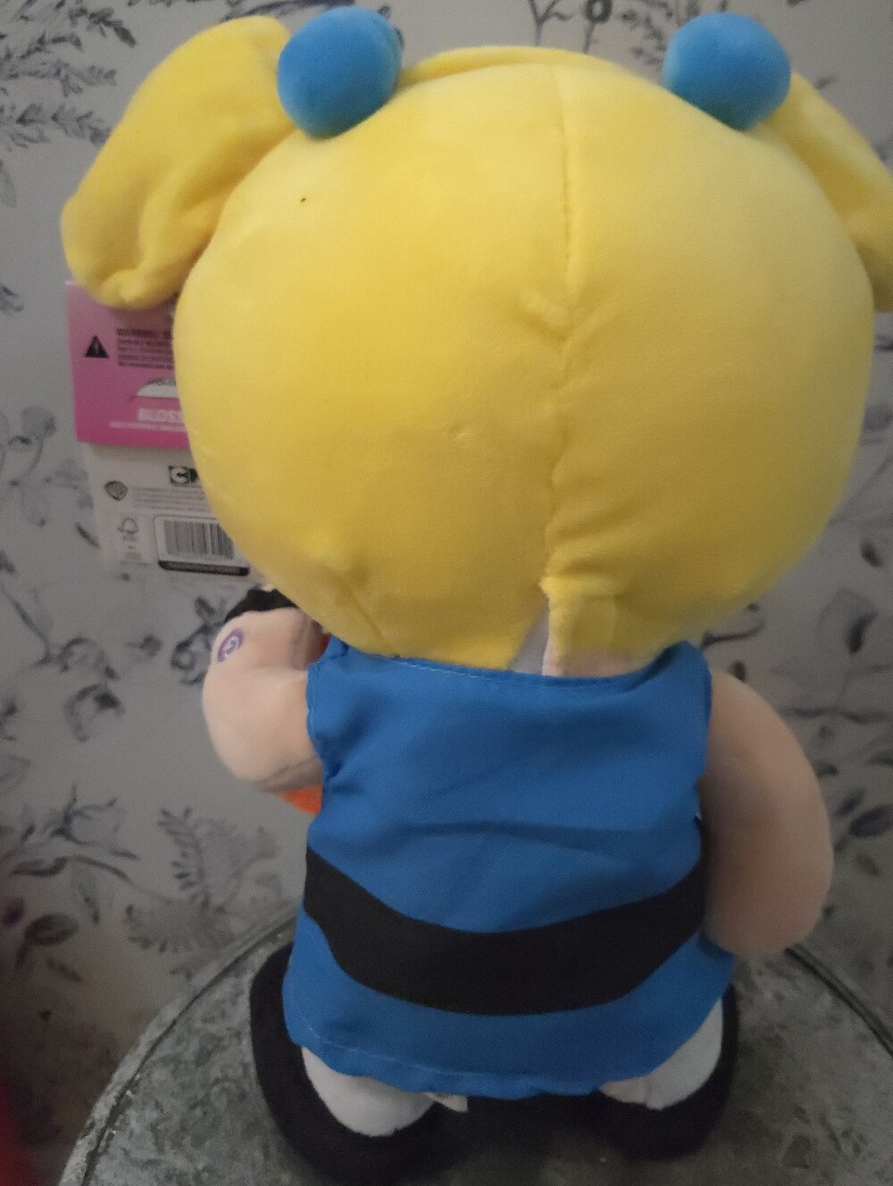 Bubbles Plush Animated with Pumpkin Treat Bag - Blue & Yellow - Picture 4 of 5